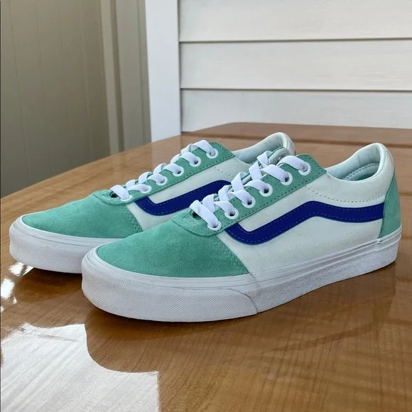 Vans Women’s Skateboard Sneakers Size 8 Green and Blue - Picture 7 of 13